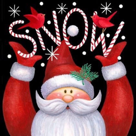 Snowman Santa - Full Round Drill Diamond Painting 30*30CM