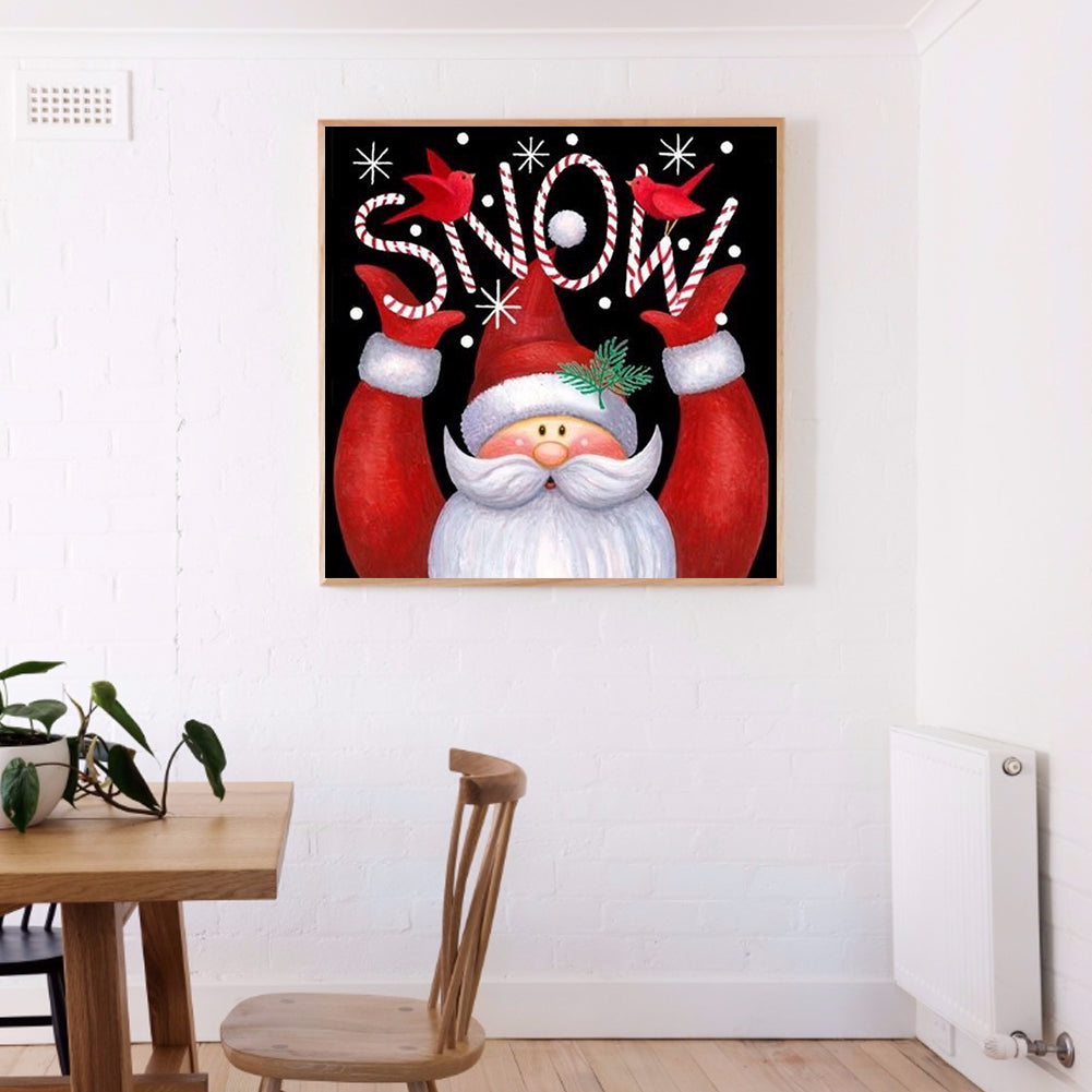 Snowman Santa - Full Round Drill Diamond Painting 30*30CM