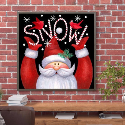 Snowman Santa - Full Round Drill Diamond Painting 30*30CM