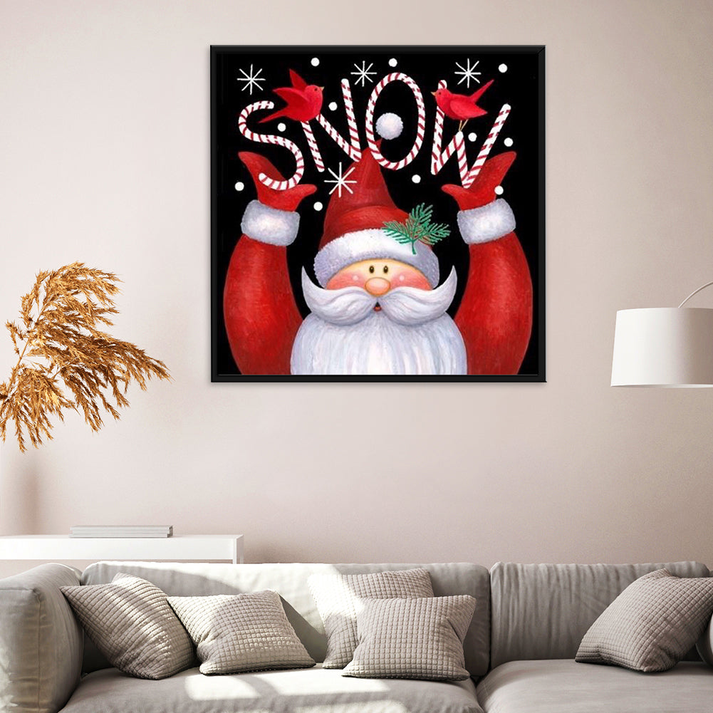 Snowman Santa - Full Round Drill Diamond Painting 30*30CM