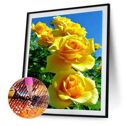 Yellow Rose - Full Round Drill Diamond Painting 30*40CM