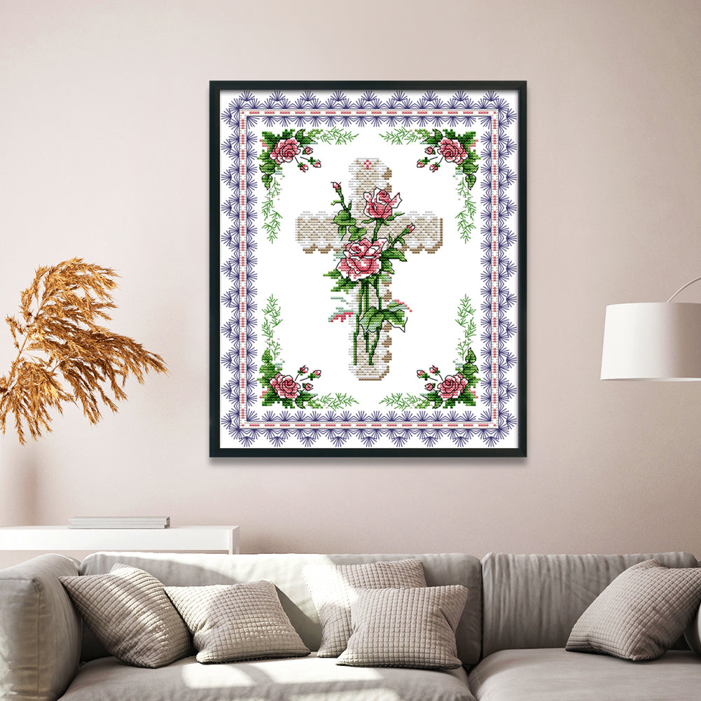 Cross - 14CT Stamped Cross Stitch 29*33CM