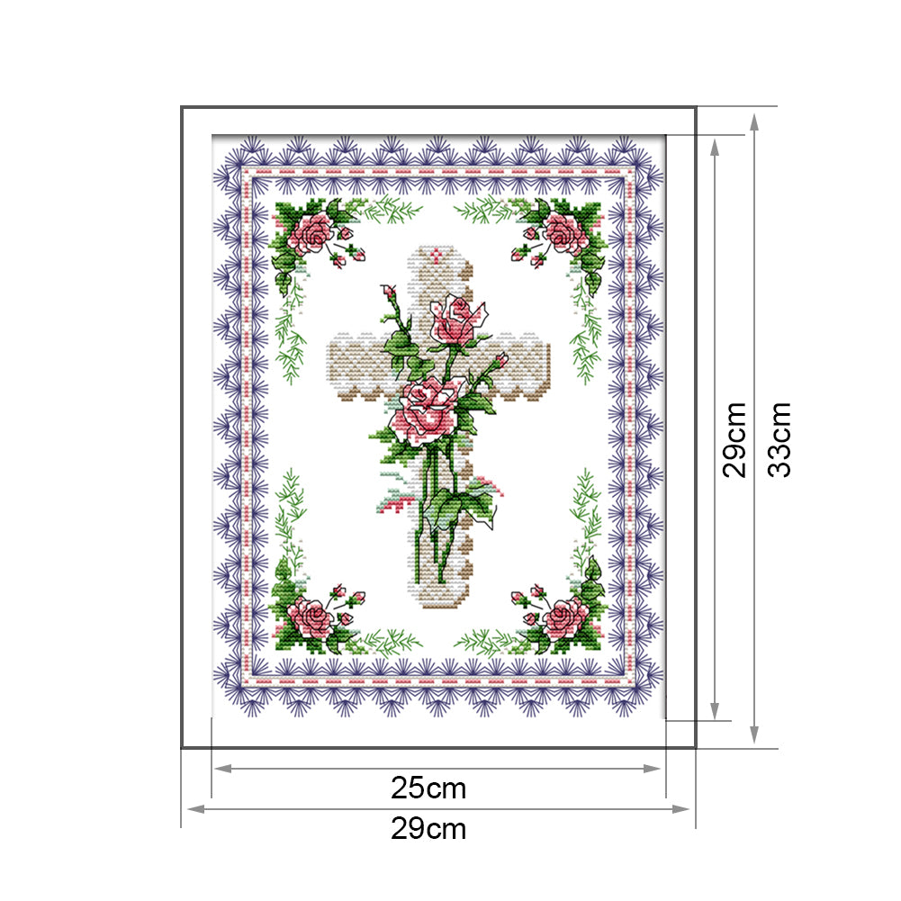 Cross - 14CT Stamped Cross Stitch 29*33CM