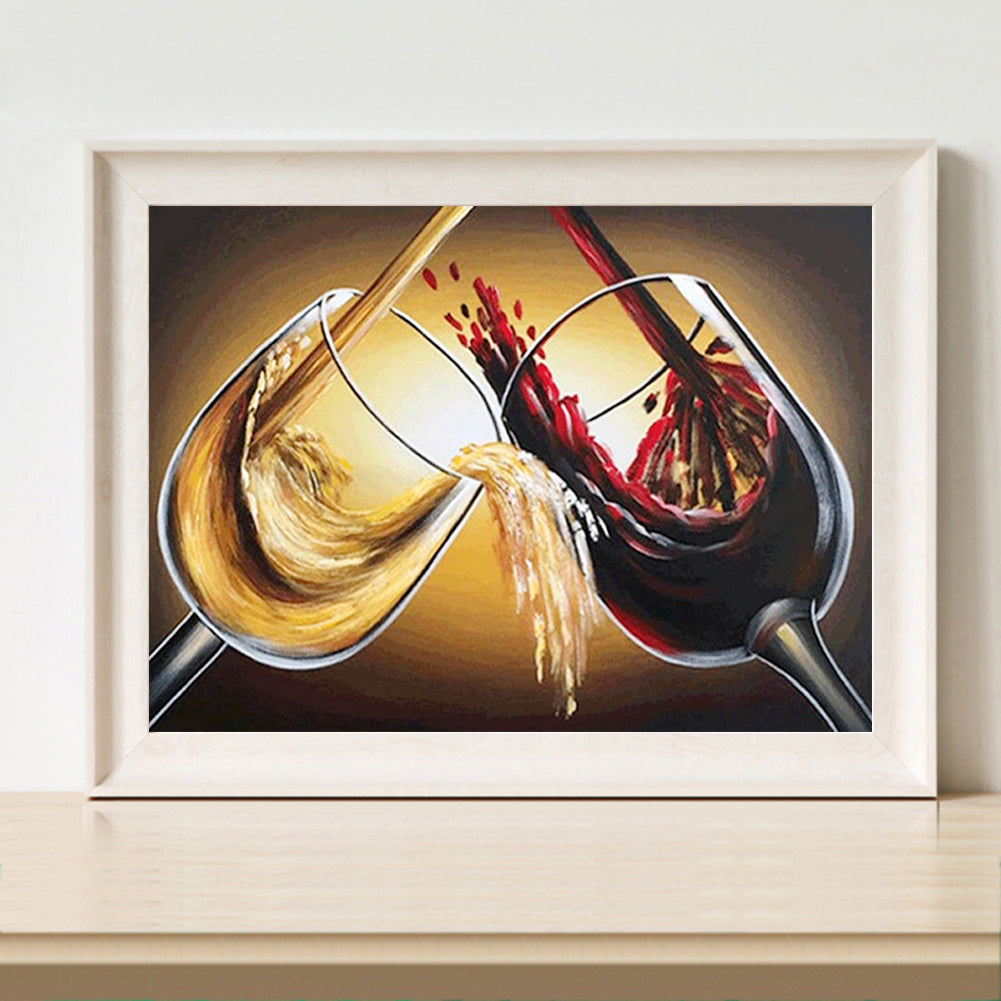 Wine Glass - Full Round Drill Diamond Painting 40*30CM