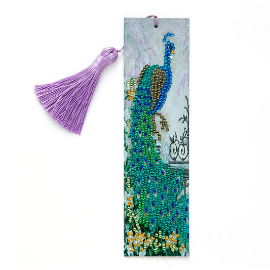 Tassel DIY Special Shape Drill Diamond Painting Animal Leather Bookmark Kit