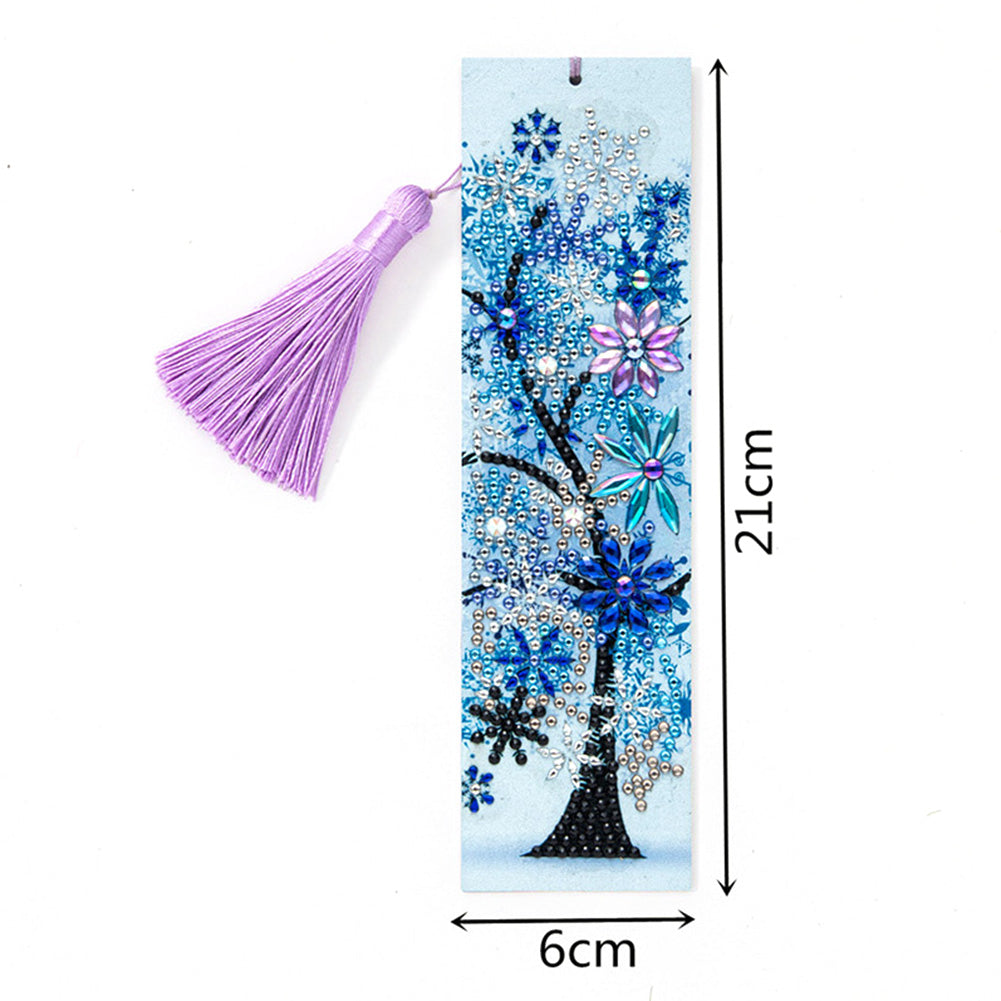 Tassel DIY Special Shape Drill Diamond Painting Animal Leather Bookmark Kit