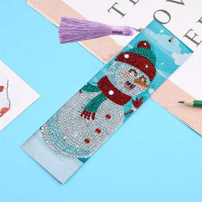 Tassel DIY Special Shape Drill Diamond Painting Animal Leather Bookmark Kit