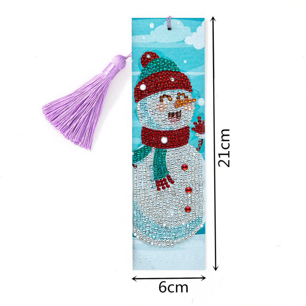 Tassel DIY Special Shape Drill Diamond Painting Animal Leather Bookmark Kit