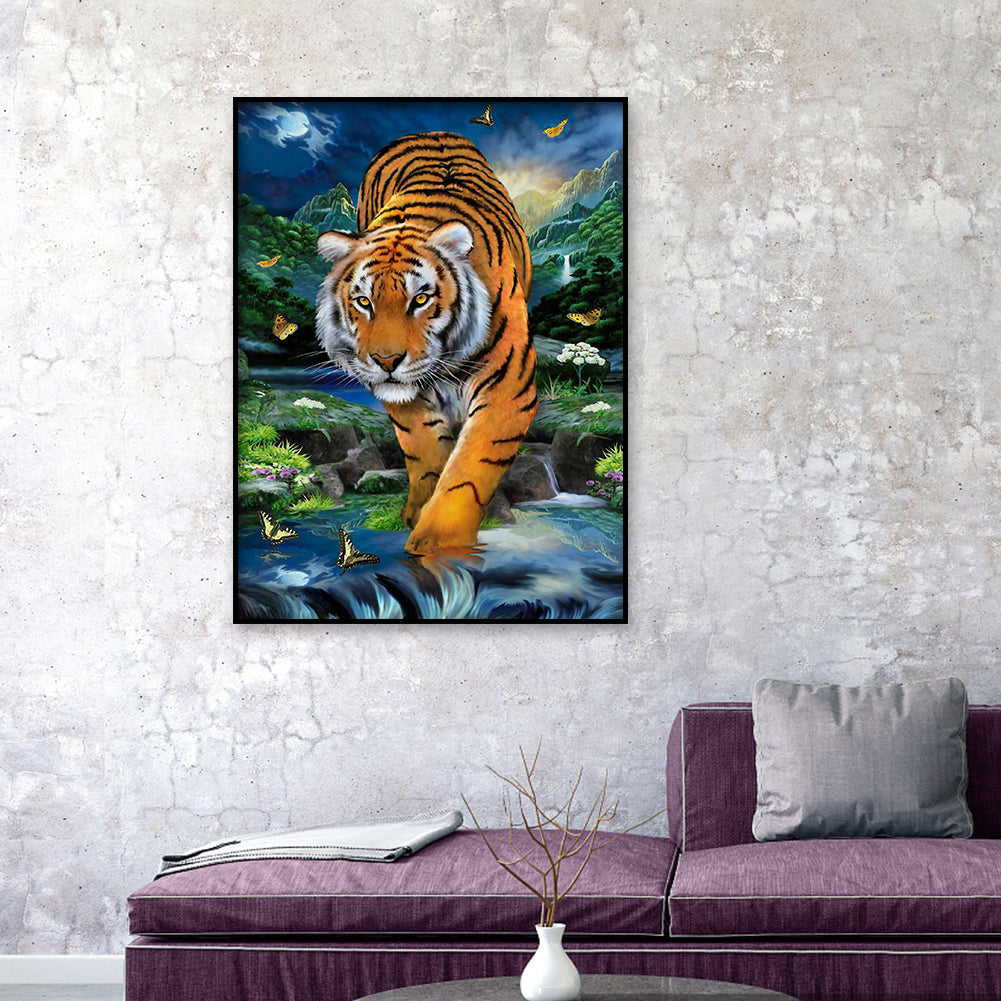 Butterfly Tiger - Full Round Drill Diamond Painting 30*40CM
