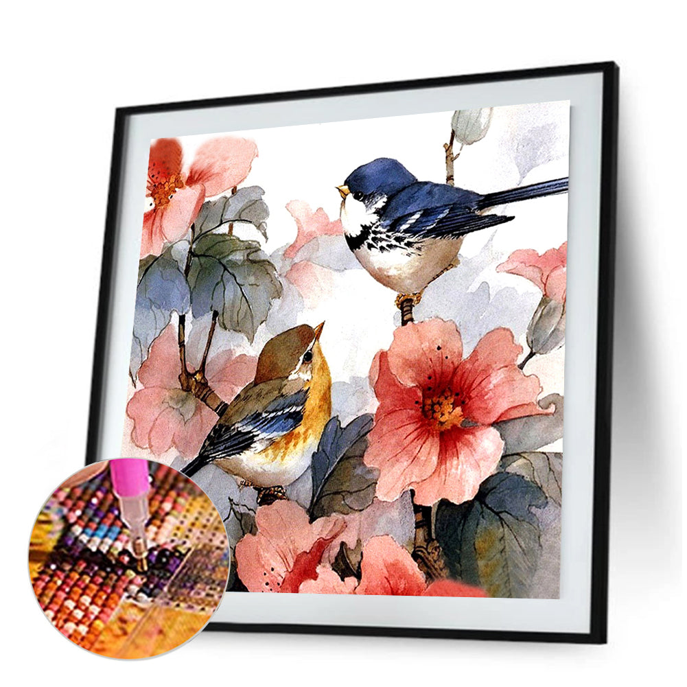 Flowers Birds - Full Round Drill Diamond Painting 30*30CM