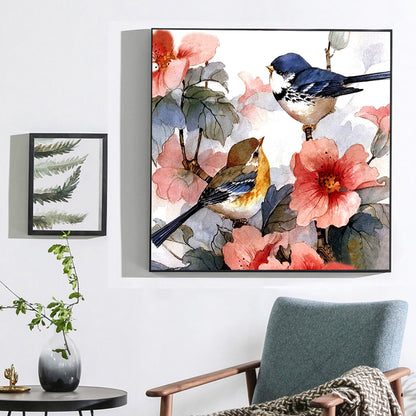 Flowers Birds - Full Round Drill Diamond Painting 30*30CM