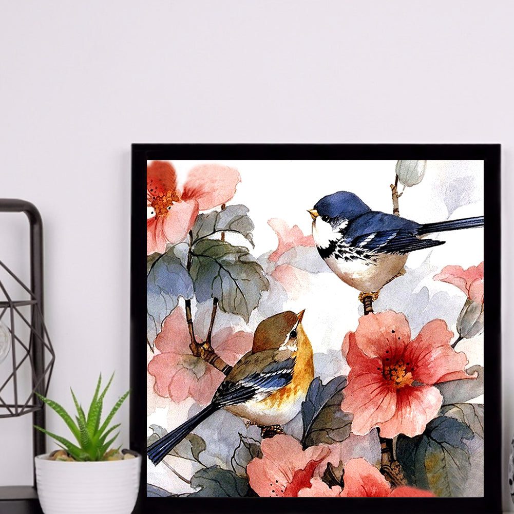 Flowers Birds - Full Round Drill Diamond Painting 30*30CM