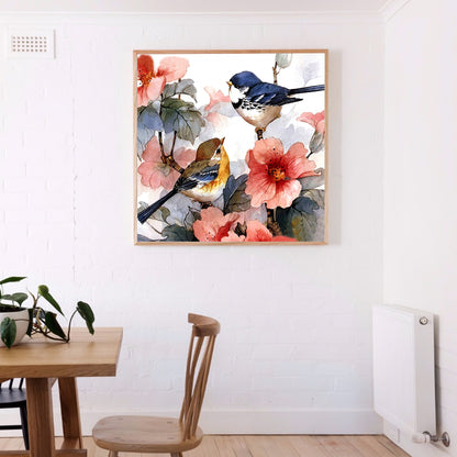 Flowers Birds - Full Round Drill Diamond Painting 30*30CM