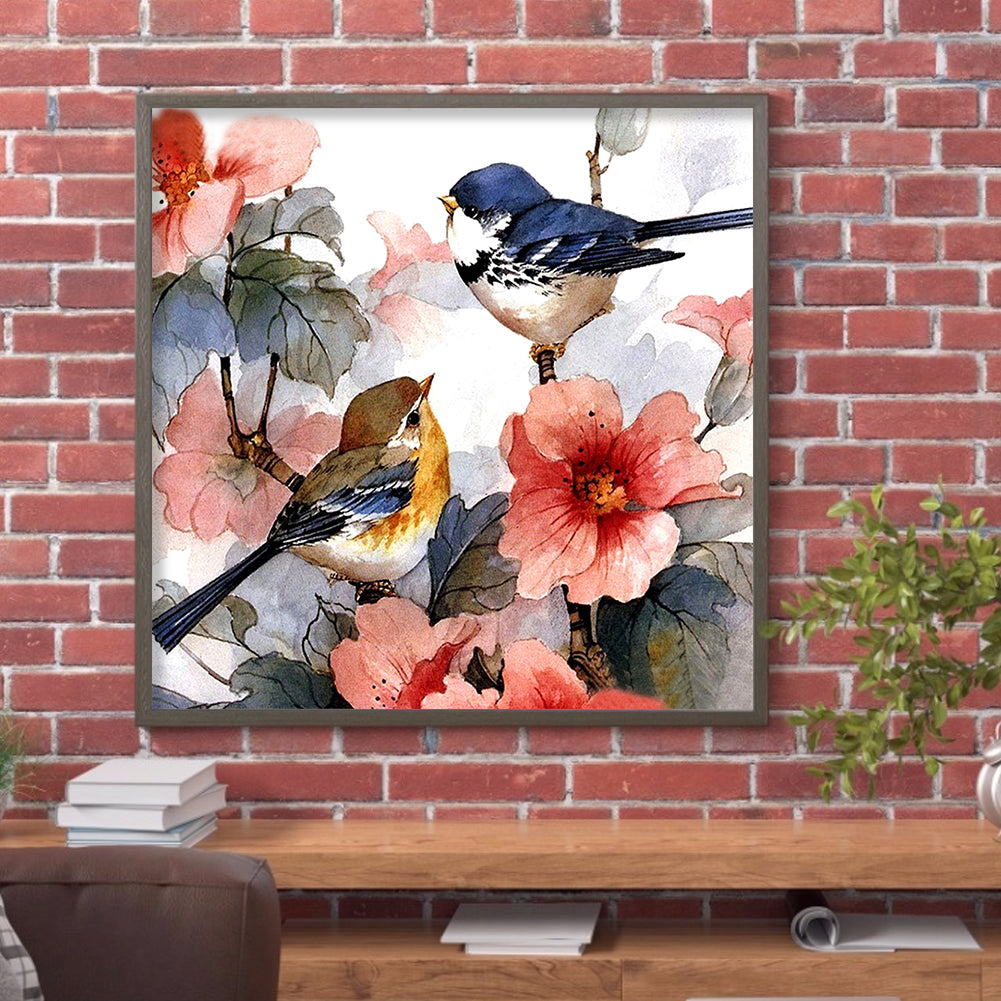 Flowers Birds - Full Round Drill Diamond Painting 30*30CM