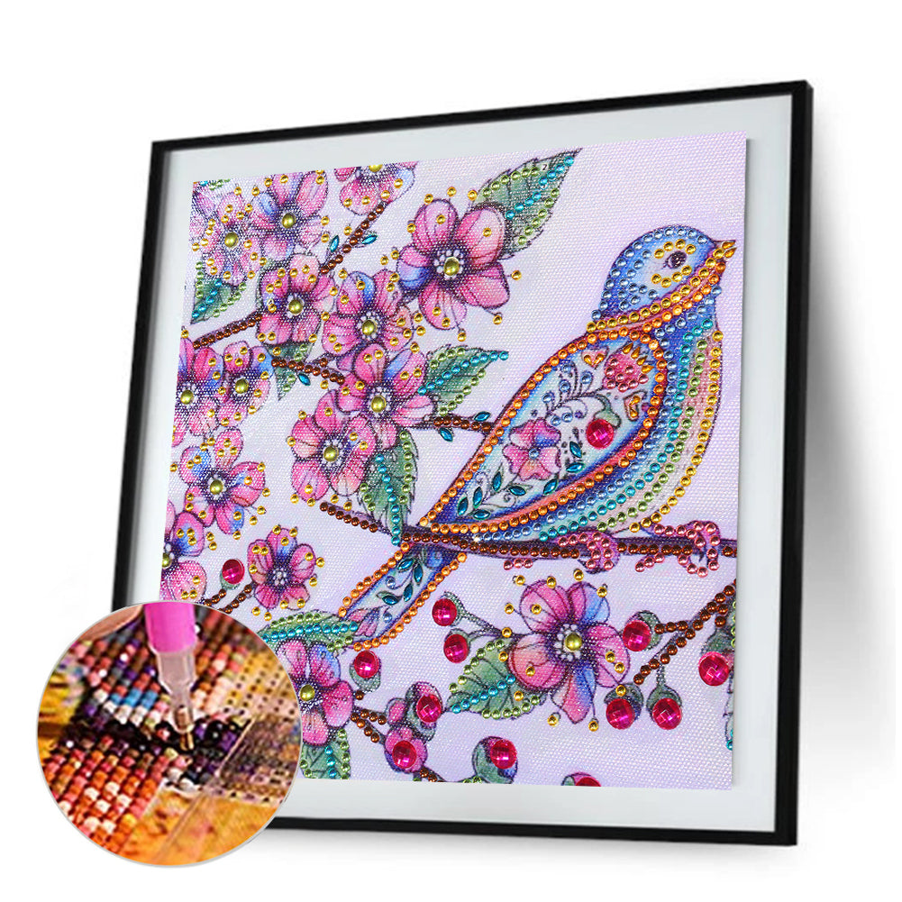 Flowers Birds - Special Shaped Drill Diamodn Painting 30*30CM