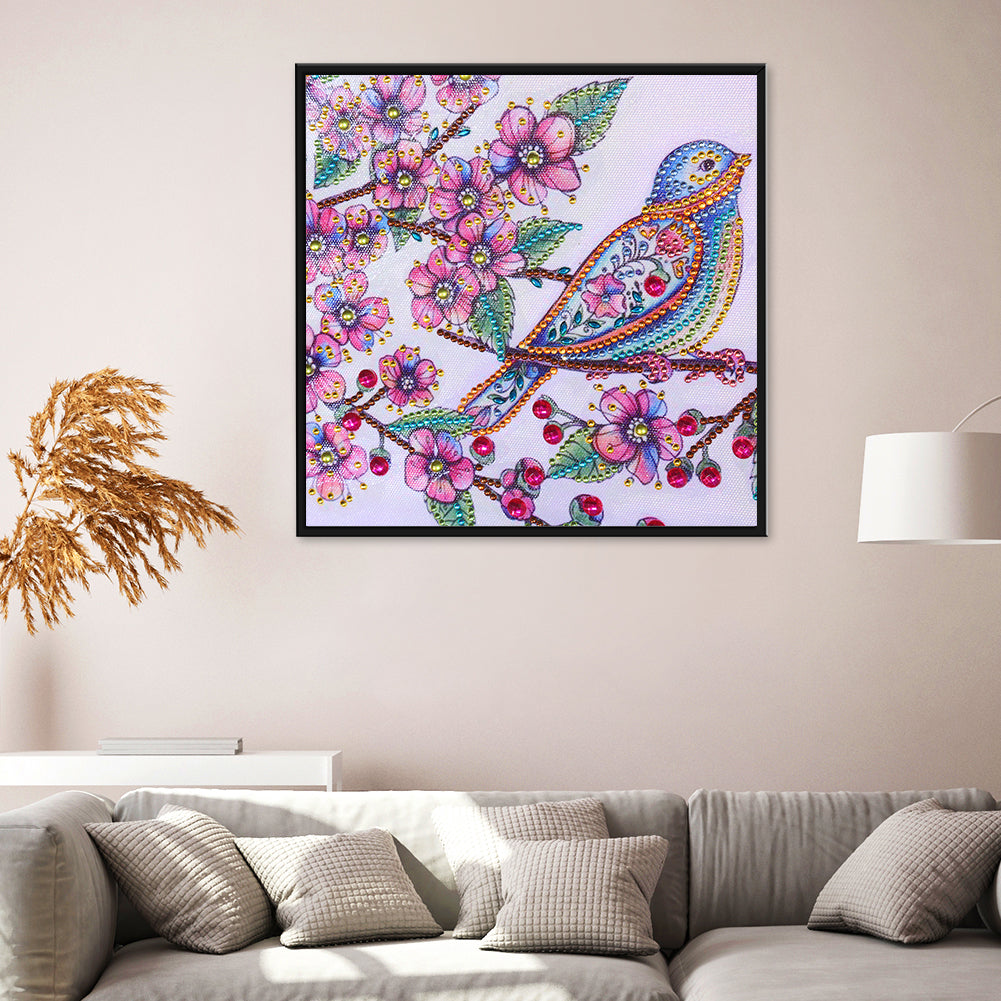 Flowers Birds - Special Shaped Drill Diamodn Painting 30*30CM