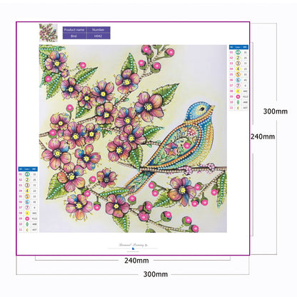 Flowers Birds - Special Shaped Drill Diamodn Painting 30*30CM