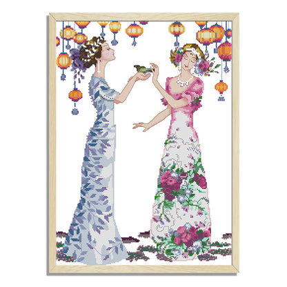 Party - 14CT Stamped Cross Stitch 41*56CM