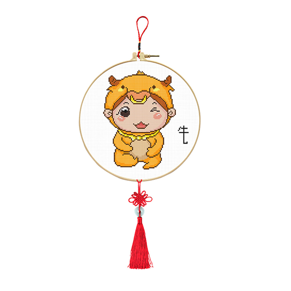 Cow - 11CT Stamped Cross Stitch 37*37CM