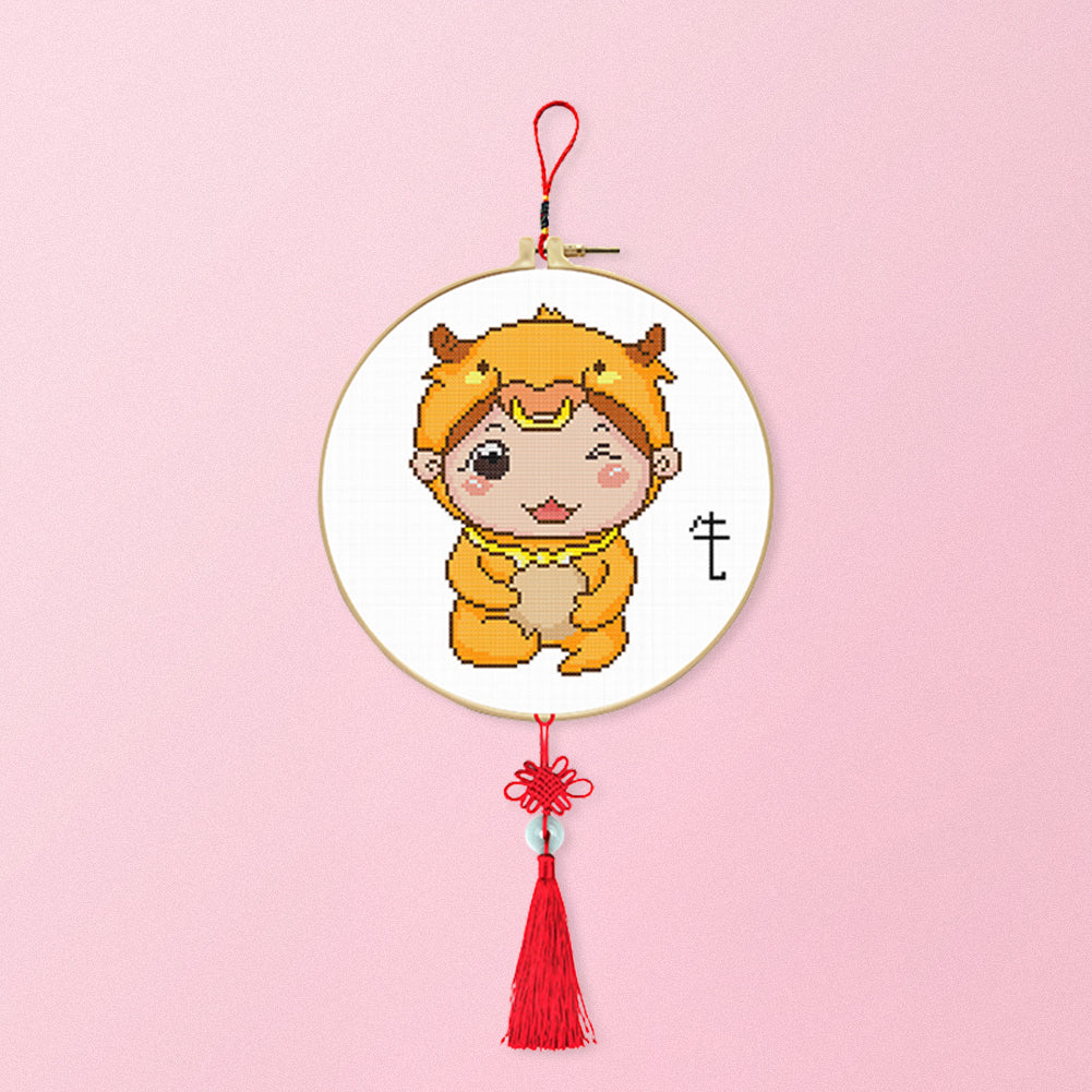 Cow - 11CT Stamped Cross Stitch 37*37CM