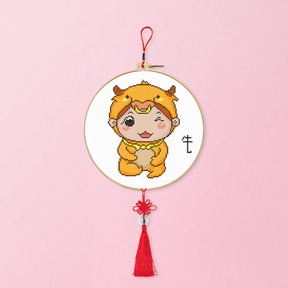 Cow - 11CT Stamped Cross Stitch 37*37CM