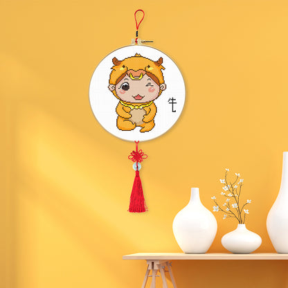 Cow - 11CT Stamped Cross Stitch 37*37CM