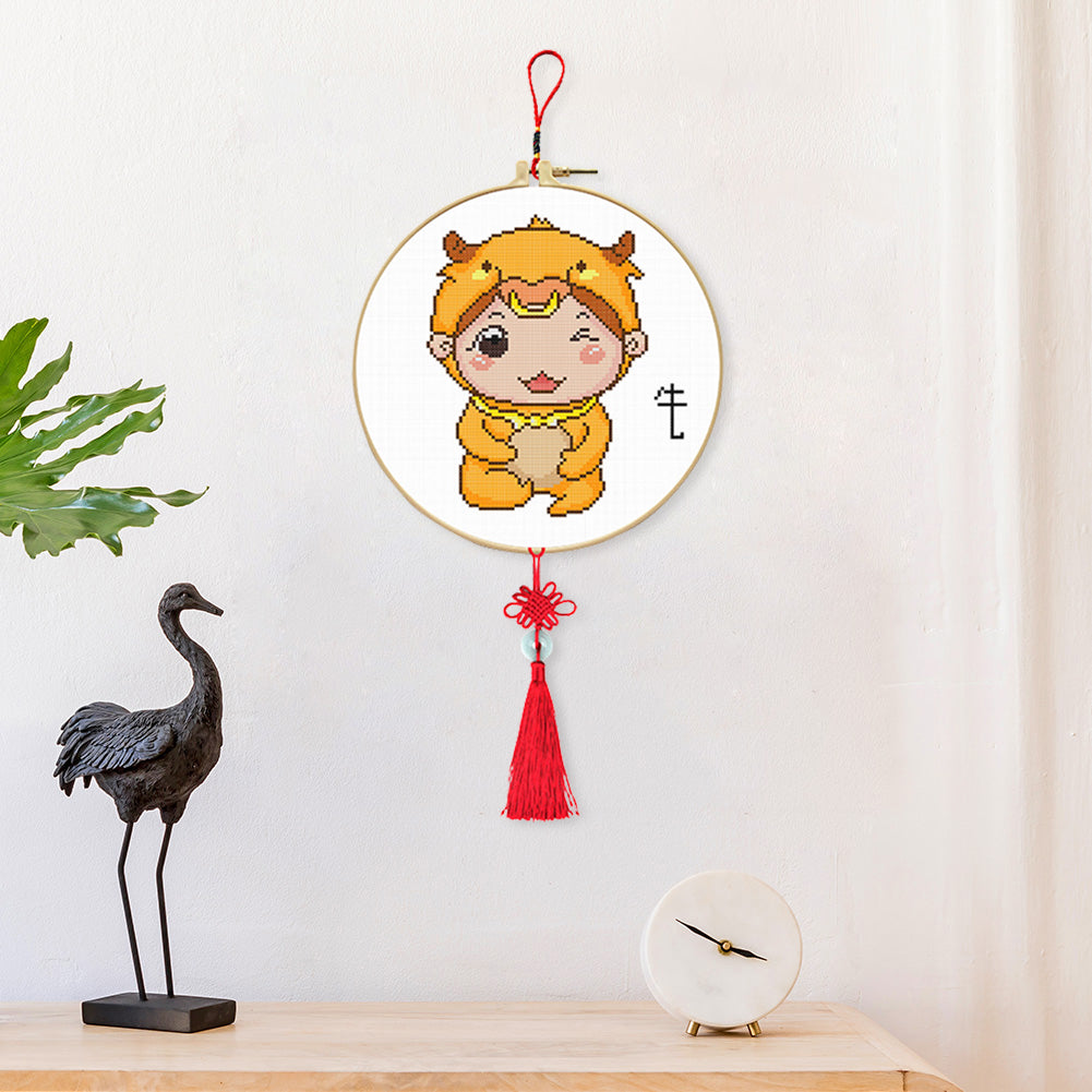 Cow - 11CT Stamped Cross Stitch 37*37CM