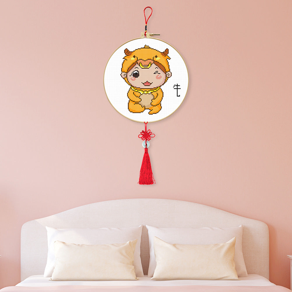 Cow - 11CT Stamped Cross Stitch 37*37CM