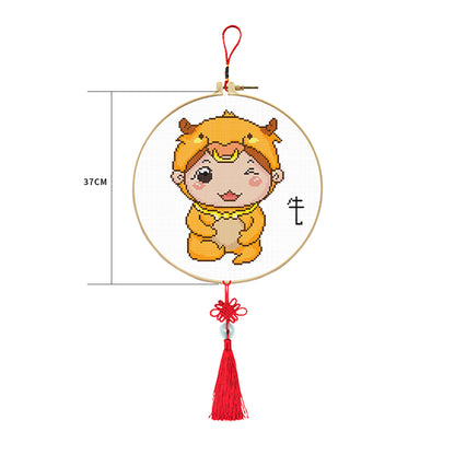 Cow - 11CT Stamped Cross Stitch 37*37CM