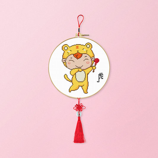 Durable Animal - 11CT Stamped Cross Stitch 37*37CM