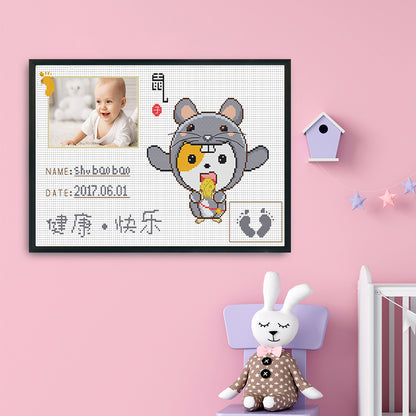 Birth Certificate - 11CT Stamped Cross Stitch 50*34CM