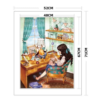 Girl - 11CT Stamped Cross Stitch 52*71CM