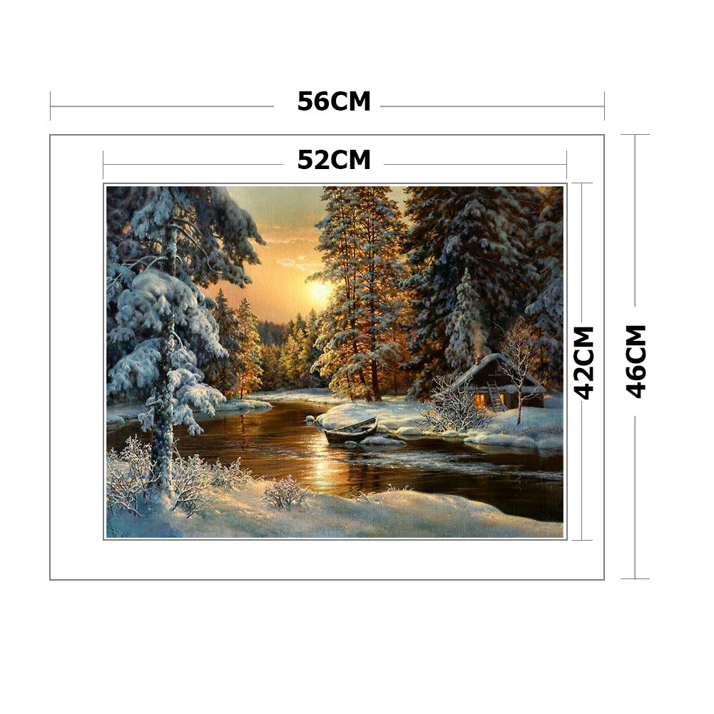 Landscape - 14CT Stamped Cross Stitch 50*40CM