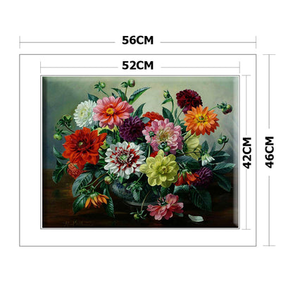 Bunch Flowers - 14CT Stamped Cross Stitch 50*40CM
