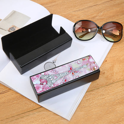 DIY Leather Diamond Painting Glasses Storage Case Flower Animal Mosaic Kit