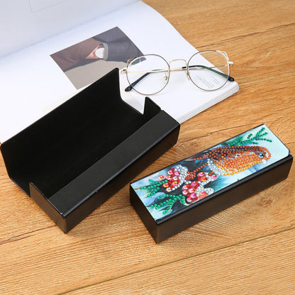 DIY Leather Diamond Painting Glasses Storage Case Flower Animal Mosaic Kit