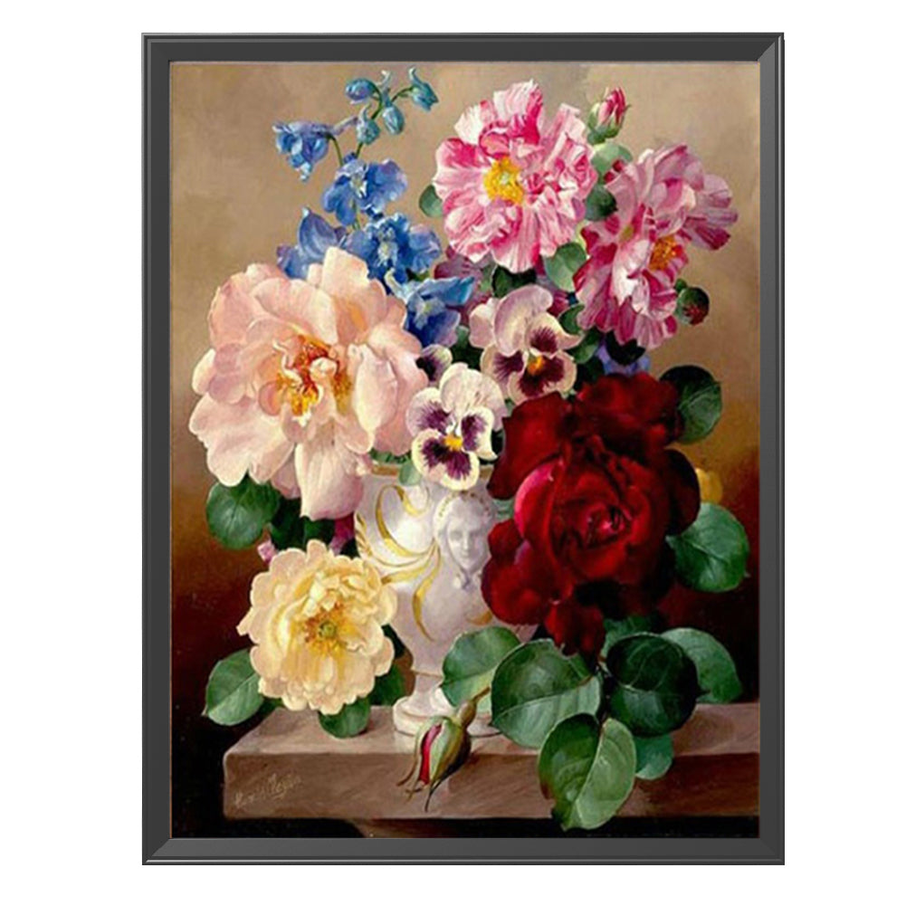 Charming Flowers - 11CT Stamped Cross Stitch 52*61CM