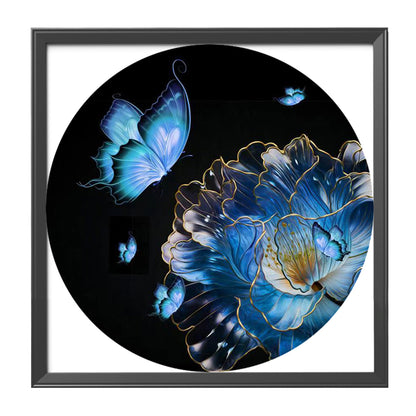 Flowers Blue Love - 11CT Stamped Cross Stitch 50*50CM