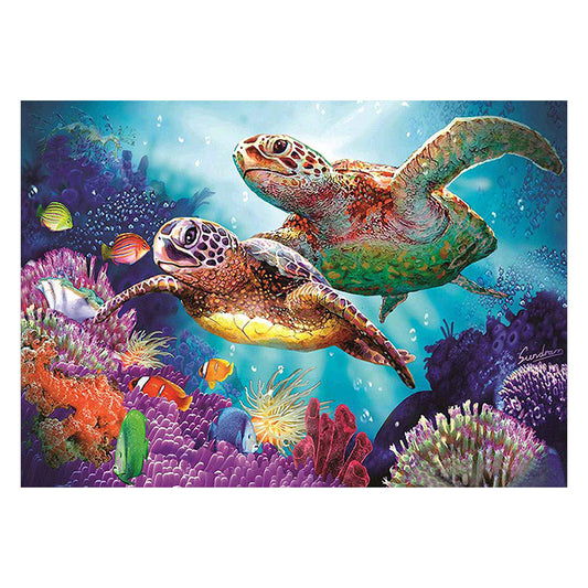 Sea Turtle - 11CT Stamped Cross Stitch 76*56CM