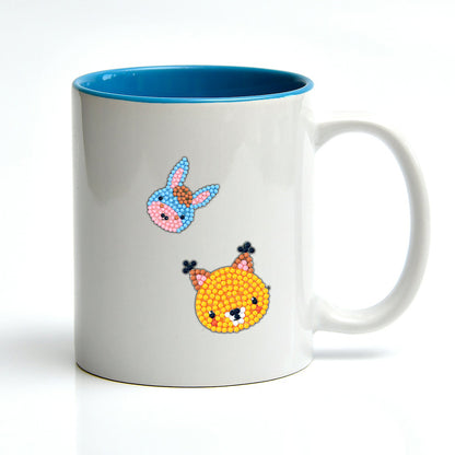 12pcs DIY Painting Kit Color Animal Head Self-adhesive Rhinestone Sticker