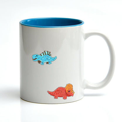 6pcs Dinosaur World Round Sticker Diamond Painting DIY Phone Decor Paster