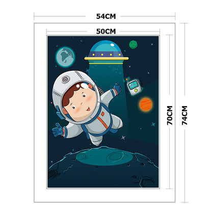 Astronaut - 11CT Stamped Cross Stitch 52*74CM