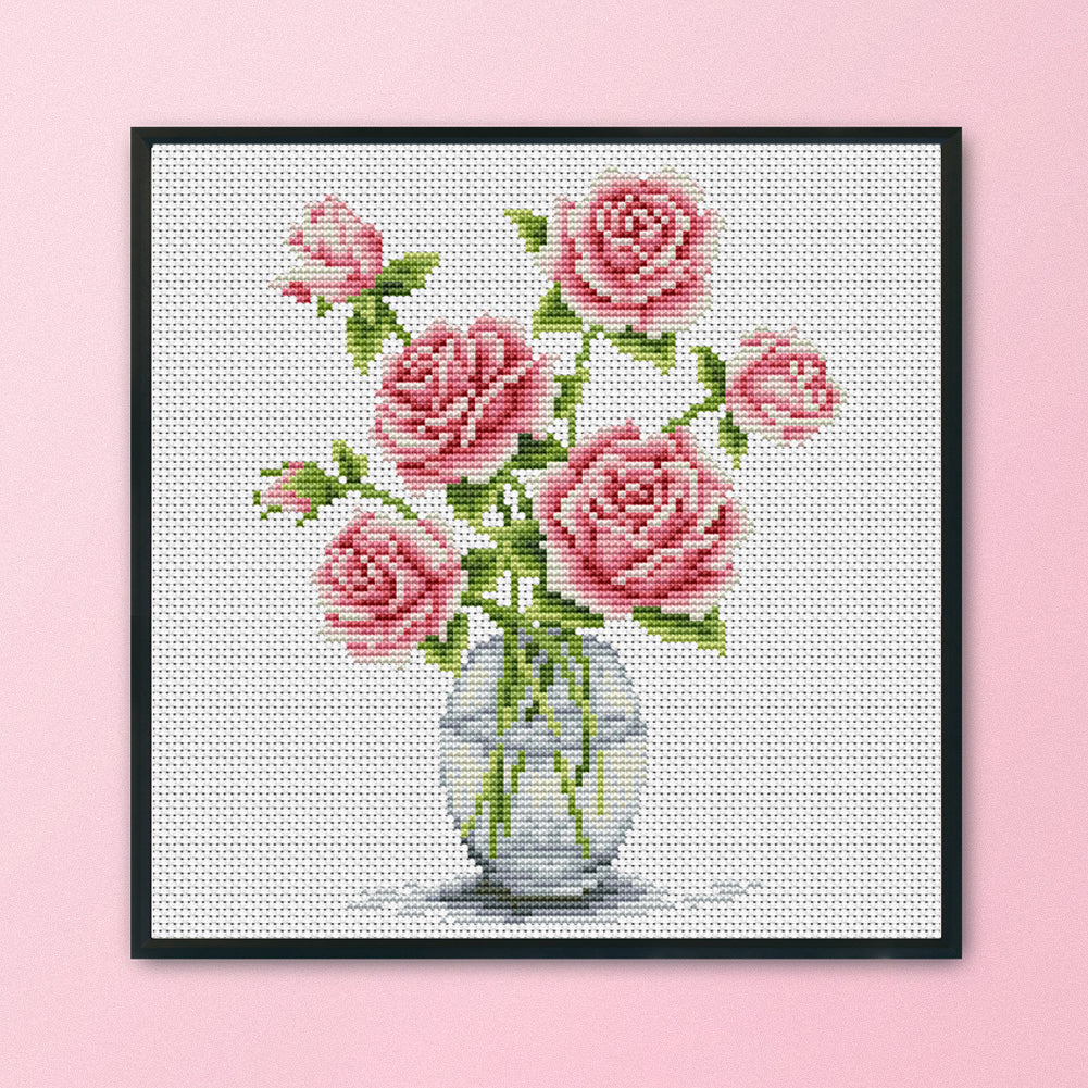 Flowers - 11CT Stamped Cross Stitch 30*30CM