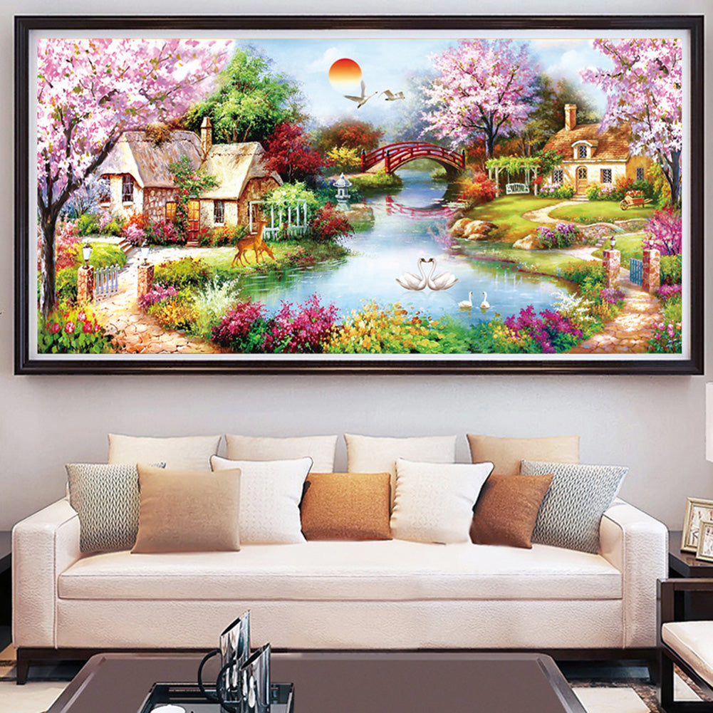 Garden - 11CT Stamped Cross Stitch 153*80CM