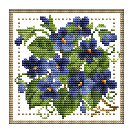 Flower - 11CT Stamped Cross Stitch 21*21CM