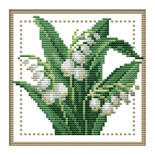 Flower - 11CT Stamped Cross Stitch 21*21CM