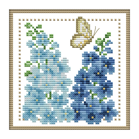 Flower - 11CT Stamped Cross Stitch 21*21CM