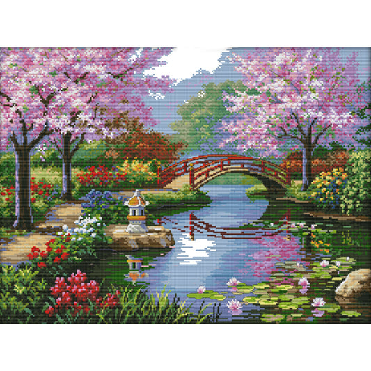 Landscape River - 11CT Stamped Cross Stitch 70x55CM