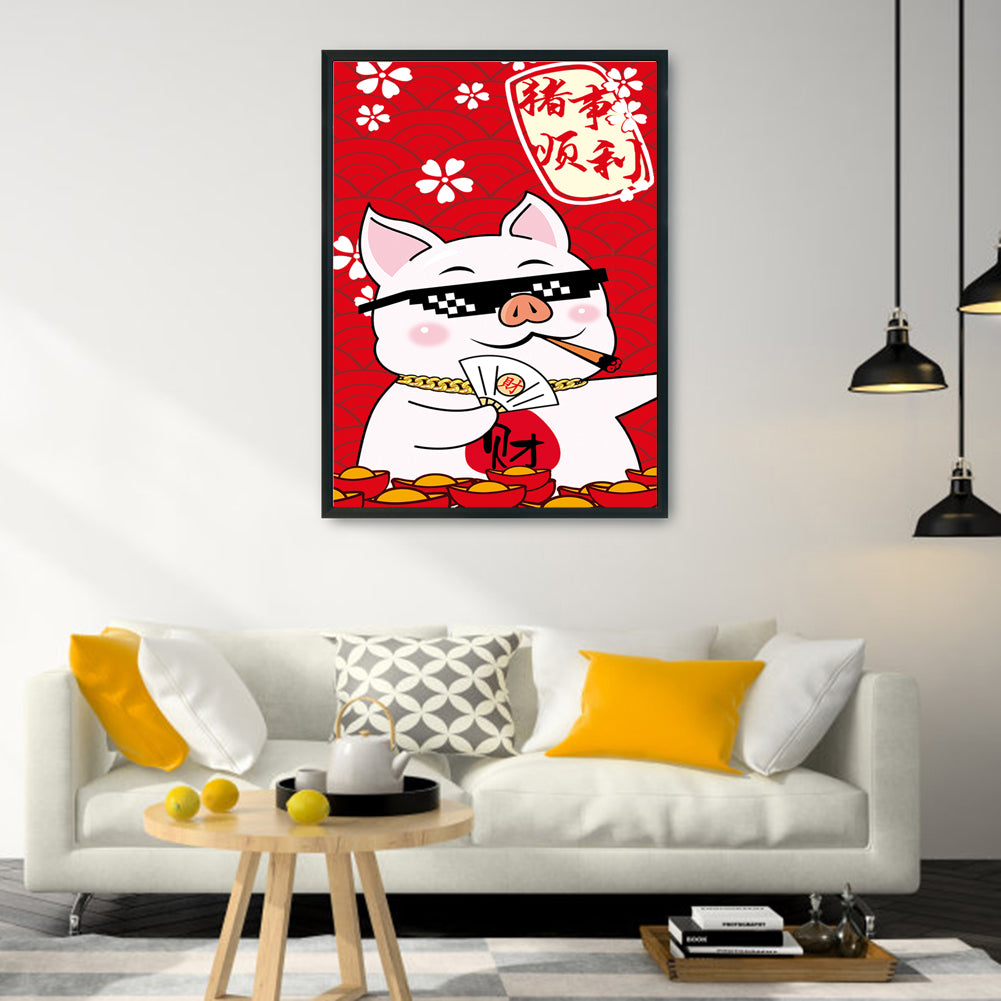 Cartoon - 11CT Stamped Cross Stitch 50*70CM