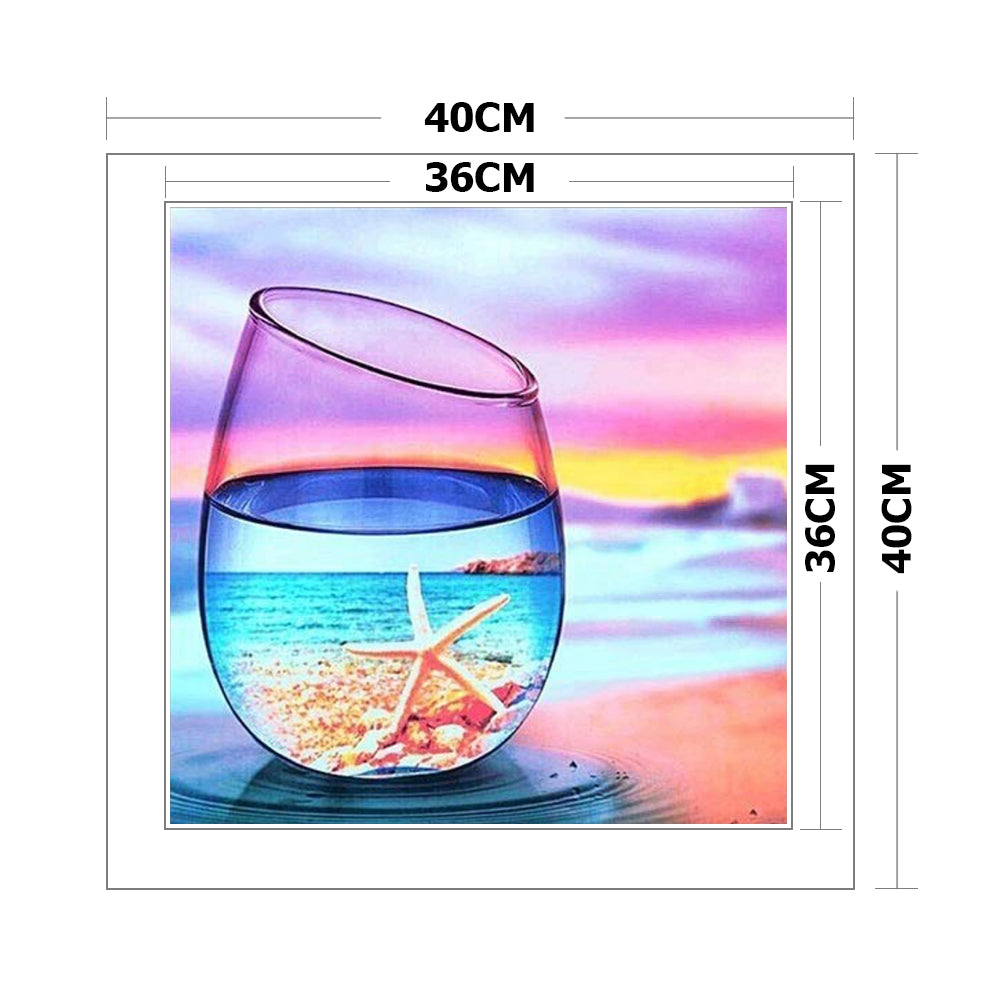 Beach Glass - 11CT Stamped Cross Stitch 40*40CM